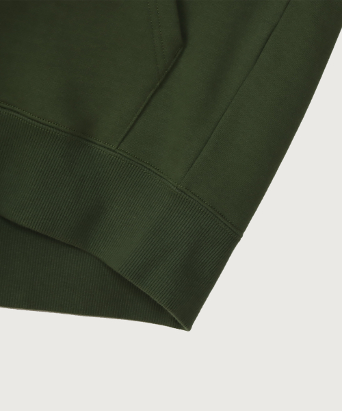 C로고 레귤러핏 후드 집업 Olive
