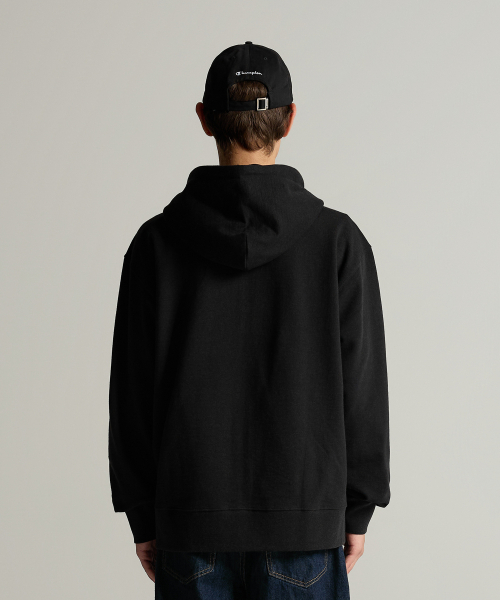 헤리티지 로고 루즈핏 후드 집업 Black