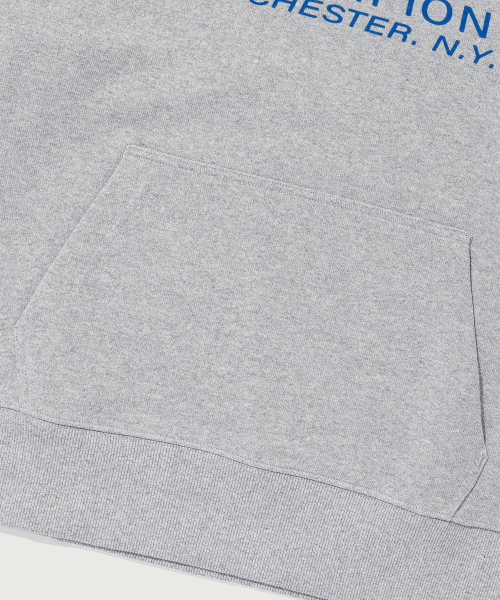 그래픽 로고 루즈핏 후드 티셔츠 Grey