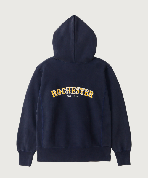 리버스위브 ROCHESTER 레귤러핏 R로고 기모 후드 티셔츠 Midnight Blue