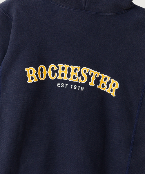 리버스위브 ROCHESTER 레귤러핏 R로고 기모 후드 티셔츠 Midnight Blue