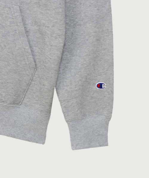 C로고 레귤러핏 후드 티셔츠 Oxford Grey