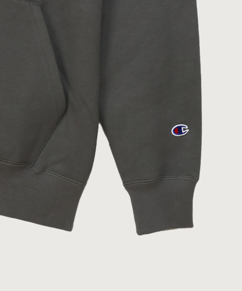 C로고 레귤러핏 후드 티셔츠 Dark Grey