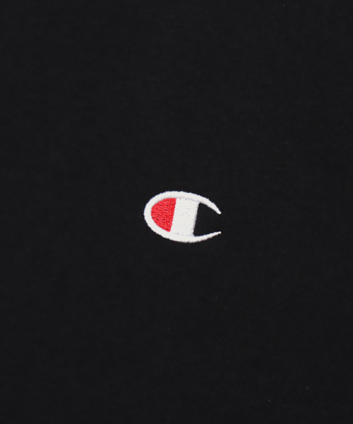 C로고 레귤러핏 후드 티셔츠 Black