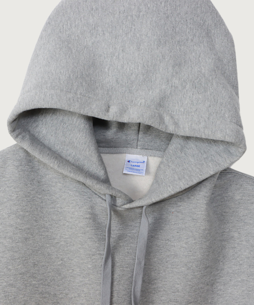 C로고 오버핏 조그택 후드 티셔츠 Oxford Grey