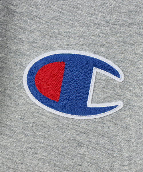 빅 C로고 오버핏 조그택 후드 티셔츠 Oxford Grey