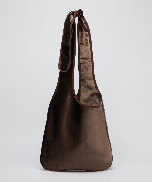 Velvet knotted bag(Choco spread)_OVBSX26101DKB