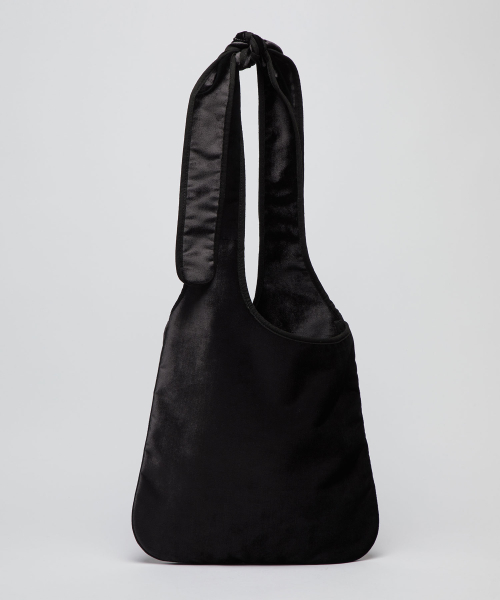 Velvet knotted bag(Deep sleep)_OVBSX26101BLK
