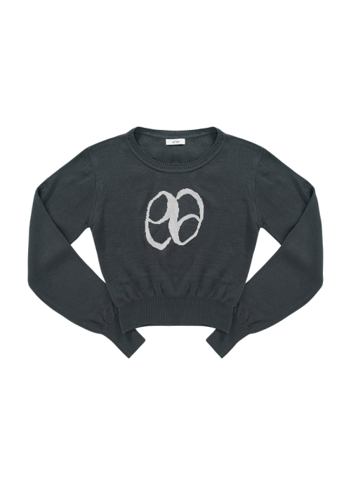 MOLLY CROP KNIT / CHARCOAL