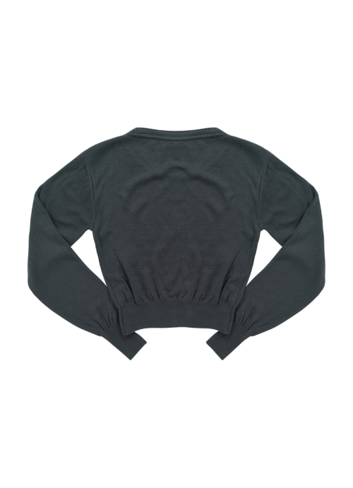 MOLLY CROP KNIT / CHARCOAL