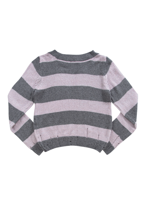 SORI OFF STRIPE KNIT / PINK