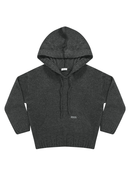 POPO HOOD KNIT / CHARCOAL