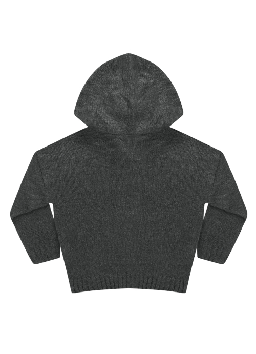 POPO HOOD KNIT / CHARCOAL