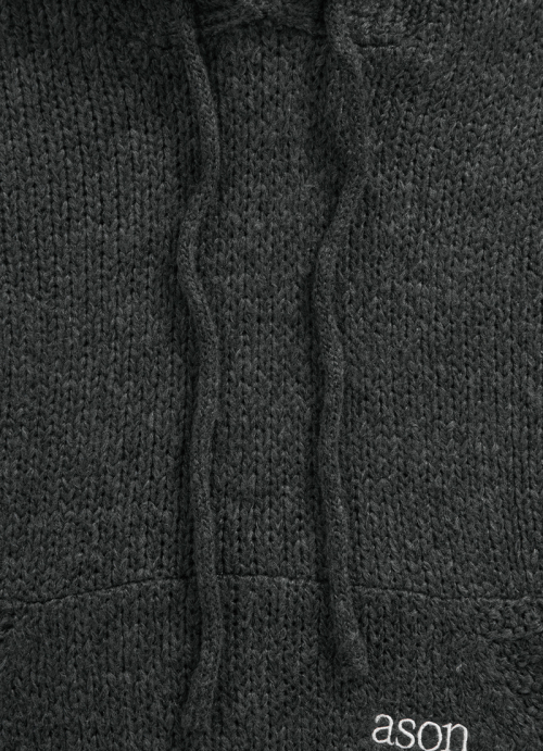 POPO HOOD KNIT / CHARCOAL