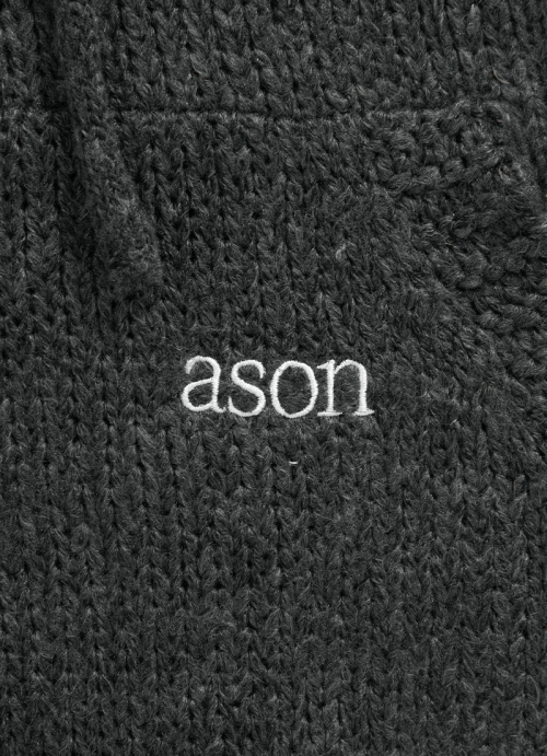 POPO HOOD KNIT / CHARCOAL