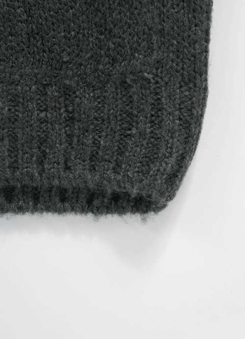 POPO HOOD KNIT / CHARCOAL
