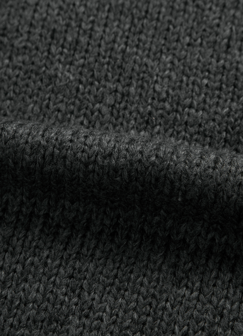 POPO HOOD KNIT / CHARCOAL
