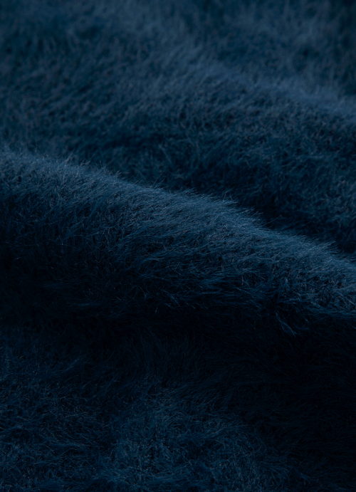 NIA HAIRY CARDIGAN / BLUE-GREEN