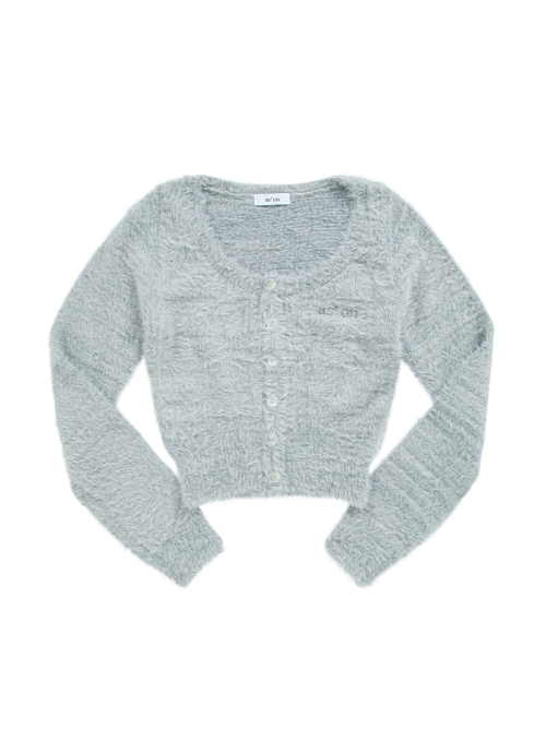 NIA HAIRY CARDIGAN / GRAY