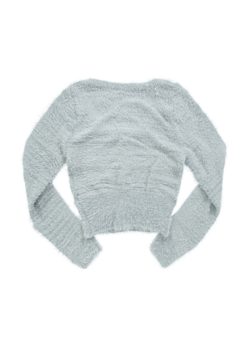 NIA HAIRY CARDIGAN / GRAY