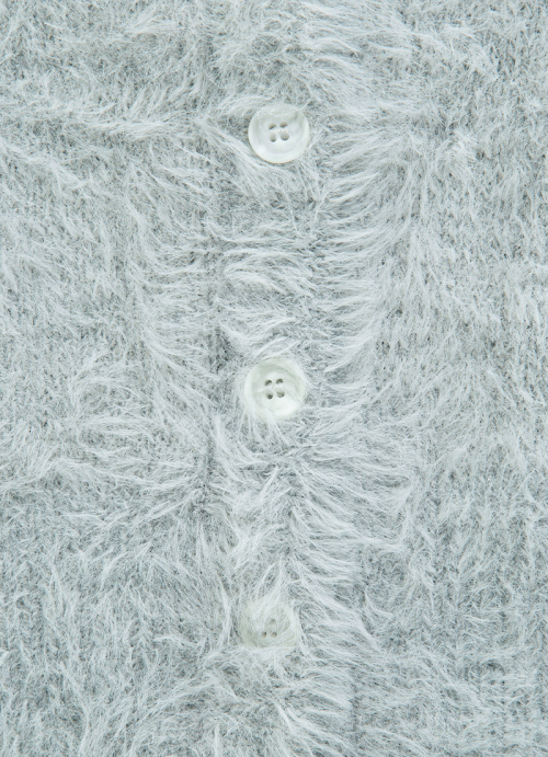 NIA HAIRY CARDIGAN / GRAY