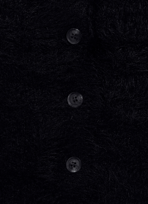 NIA HAIRY CARDIGAN / BLACK