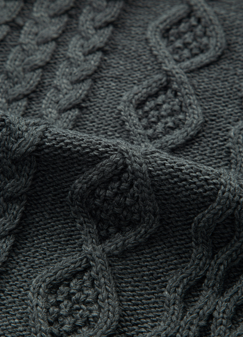 ELO TWISTED HOOD CARDIGAN / CHARCOAL