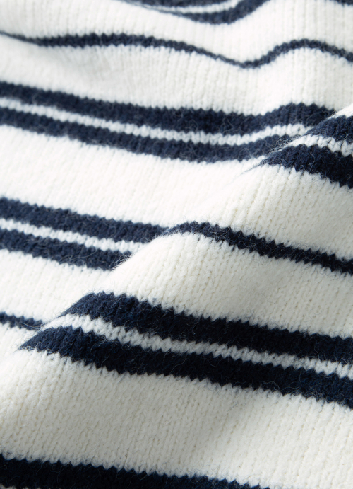 BERA STRIPE HOOD CARDIGAN / WHITE