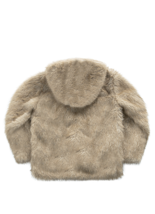 KOA HOOD FUR JACKET / BEIGE