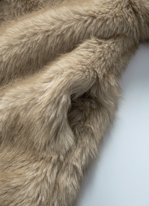 KOA HOOD FUR JACKET / BEIGE