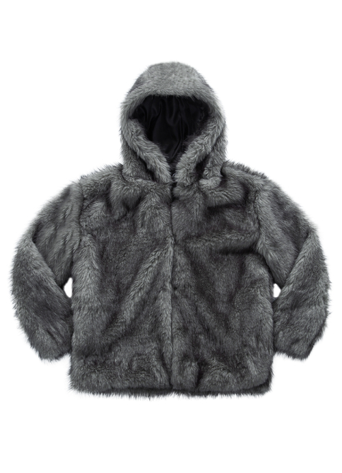 KOA HOOD FUR JACKET / GRAY