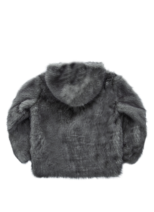 KOA HOOD FUR JACKET / GRAY