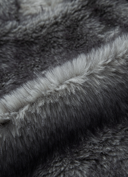 KOA HOOD FUR JACKET / GRAY