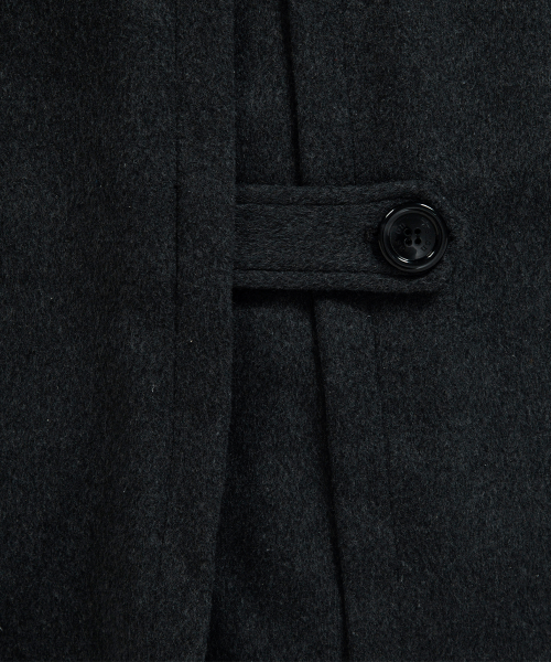 ALLO HOOD LONG COAT / CHARCOAL
