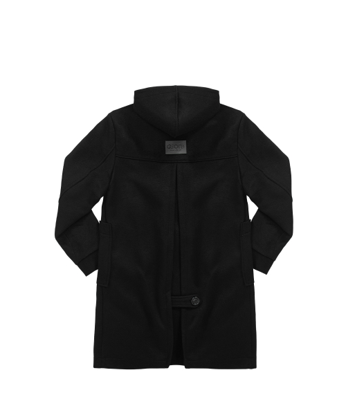 ALLO HOOD LONG COAT / BLACK