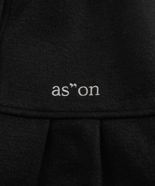 ALLO HOOD LONG COAT / BLACK