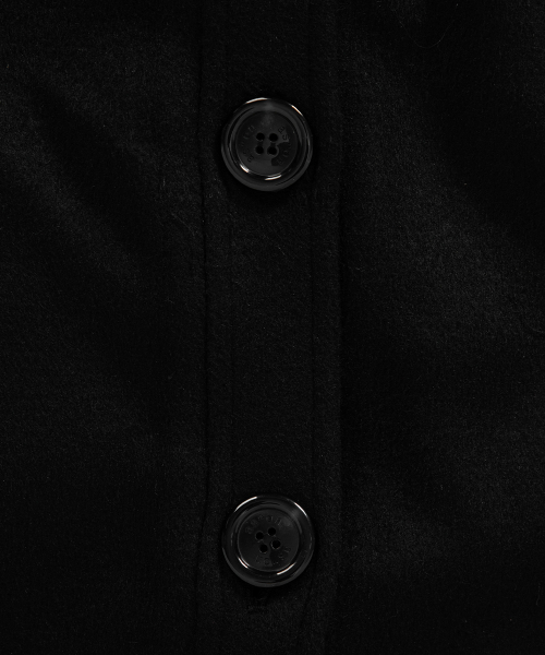 ALLO HOOD LONG COAT / BLACK