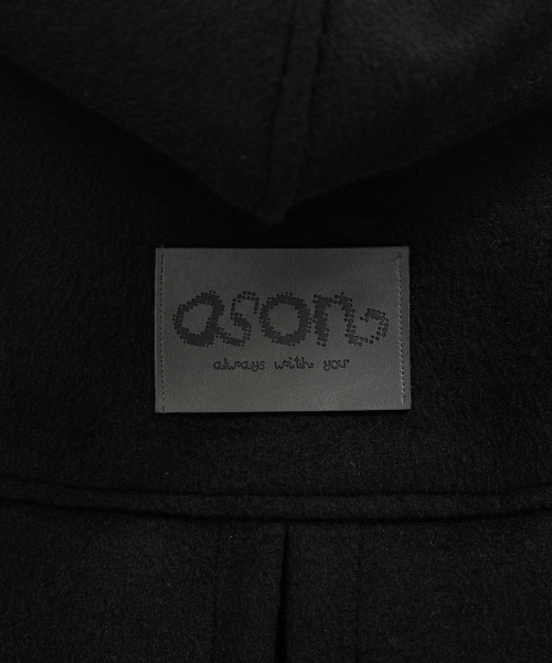 ALLO HOOD LONG COAT / BLACK