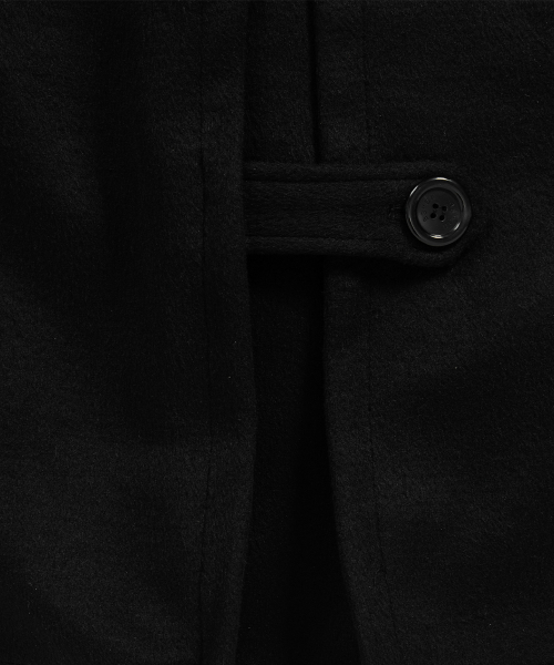 ALLO HOOD LONG COAT / BLACK