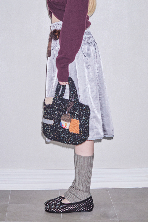 Coco Tote 32 Knit_RIBTX25641BKX