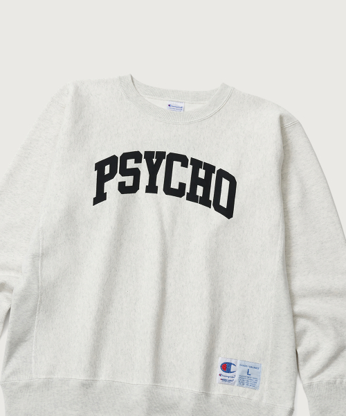 챔피온 X 언더커버 리버스위브 PSYCHO 스웨트셔츠 Oatmeal