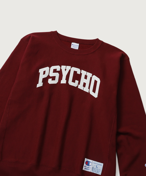 챔피온 X 언더커버 리버스위브 PSYCHO 스웨트셔츠 Wine