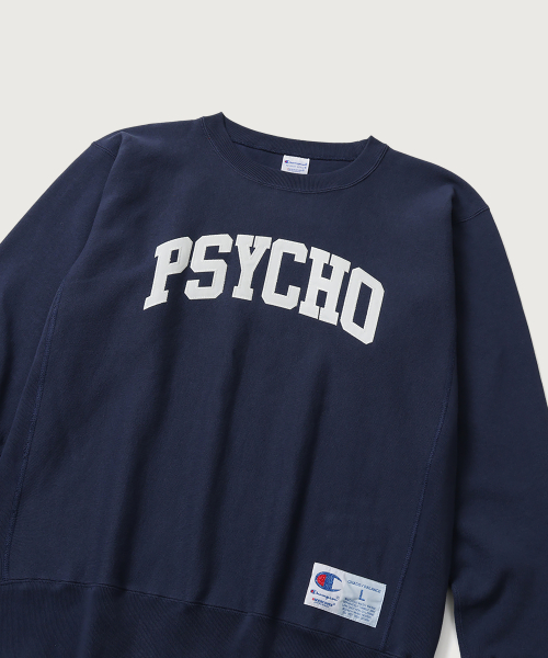 챔피온 X 언더커버 리버스위브 PSYCHO 스웨트셔츠 Dark Navy