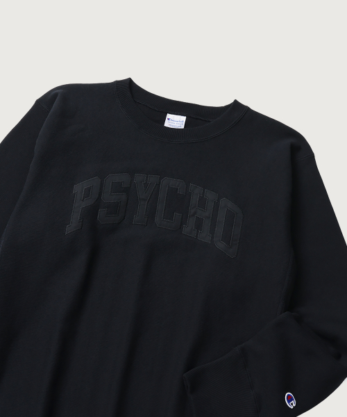 챔피온 X 언더커버 리버스위브 PSYCHO 스웨트셔츠 Black