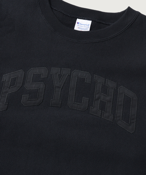 챔피온 X 언더커버 리버스위브 PSYCHO 스웨트셔츠 Black