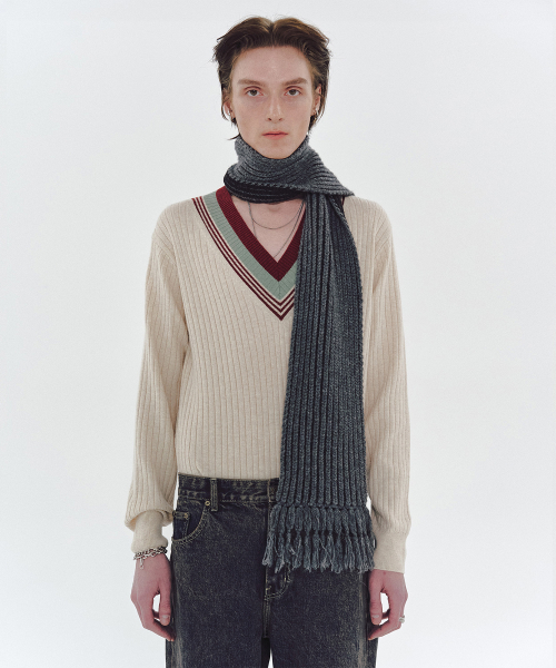 RIFF SCARF (CHARCOAL)