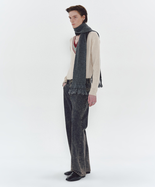 RIFF SCARF (CHARCOAL)