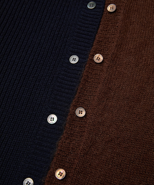OVERLAP CARDIGAN (NAVY)