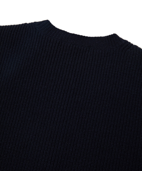 OVERLAP CARDIGAN (NAVY)