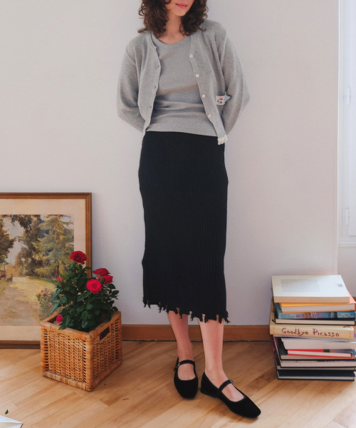 Damaged Skirt_Black